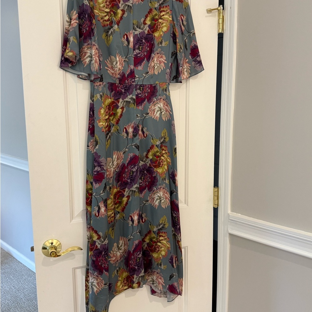 Floral Women's Dress in Blue and Purple